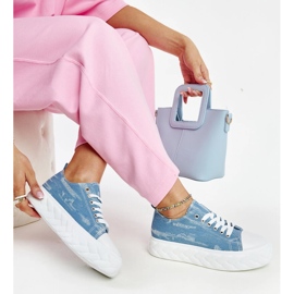 Kék Almaz magas platformú tornacipő 1