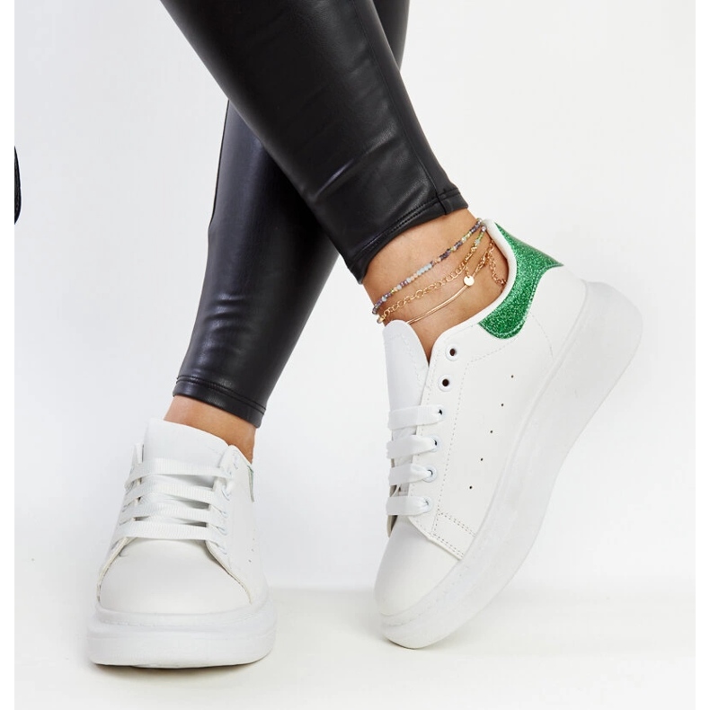 Fatimah fehér eko-bőr tornacipő 2