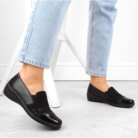 News Kényelmes női bebújós cipő, fekete Unisoft 5