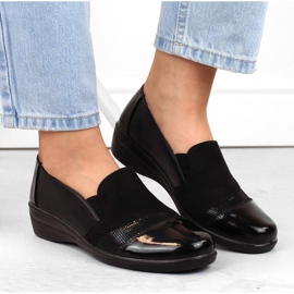 News Kényelmes női bebújós cipő, fekete Unisoft 6