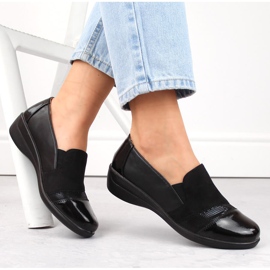 News Kényelmes női bebújós cipő, fekete Unisoft 7