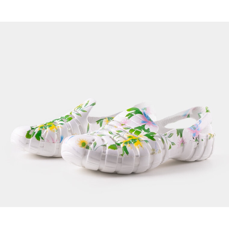 Fehér gumi papucsok Eliano mintával 1
