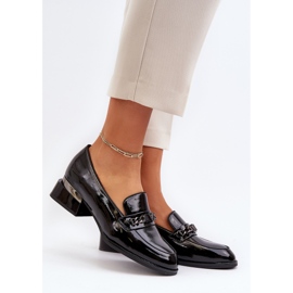 Vinceza Női lakkbőr alacsony sarkú cipő fekete Albreide 2