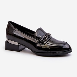Vinceza Női lakkbőr alacsony sarkú cipő fekete Albreide 1