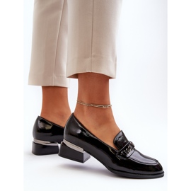 Vinceza Női lakkbőr alacsony sarkú cipő fekete Albreide 6