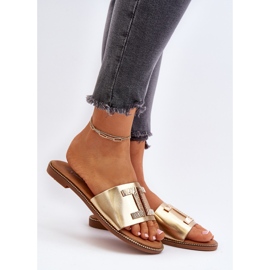 Seastar Női papucsok arany Ollavia díszítéssel aranysárga 2