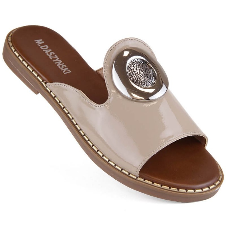 M.Daszyński W SAN34 bézs lakkpapucs 1