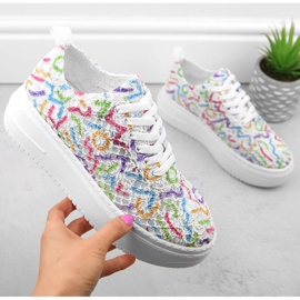 Női csipkecipő a többszínű platformon T.Sokolski W503 sokszínű 1 Női csipkecipő a többszínű platformon T.Sokolski W503 sokszínű 1