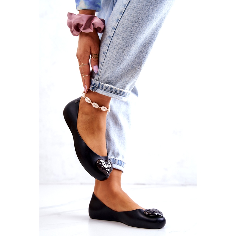 Női illatos gumibalerinák ZAXY JJ285046 Fekete 2