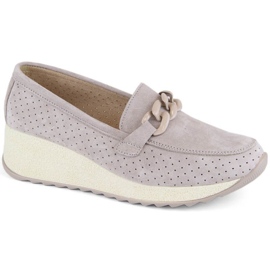 Filippo W PAW507A bézs bőr velúr cipő 1