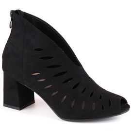 Potocki W WOL225A velúr bokacsizma, fekete 1