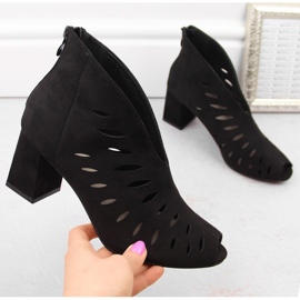 Potocki W WOL225A velúr bokacsizma, fekete 2