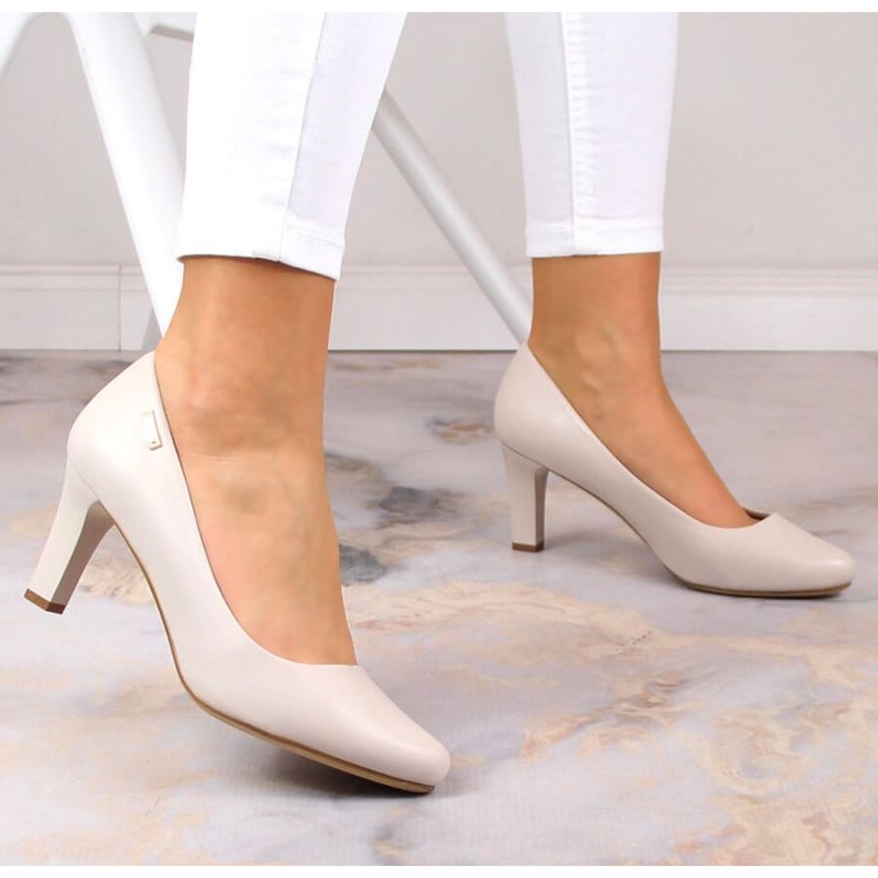 Sergio Leone W SK39AA magas sarkú pumpák, világosszürke 2