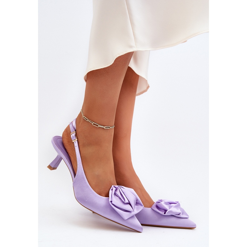 Lila Ozena díszítésű magassarkú ibolya 2