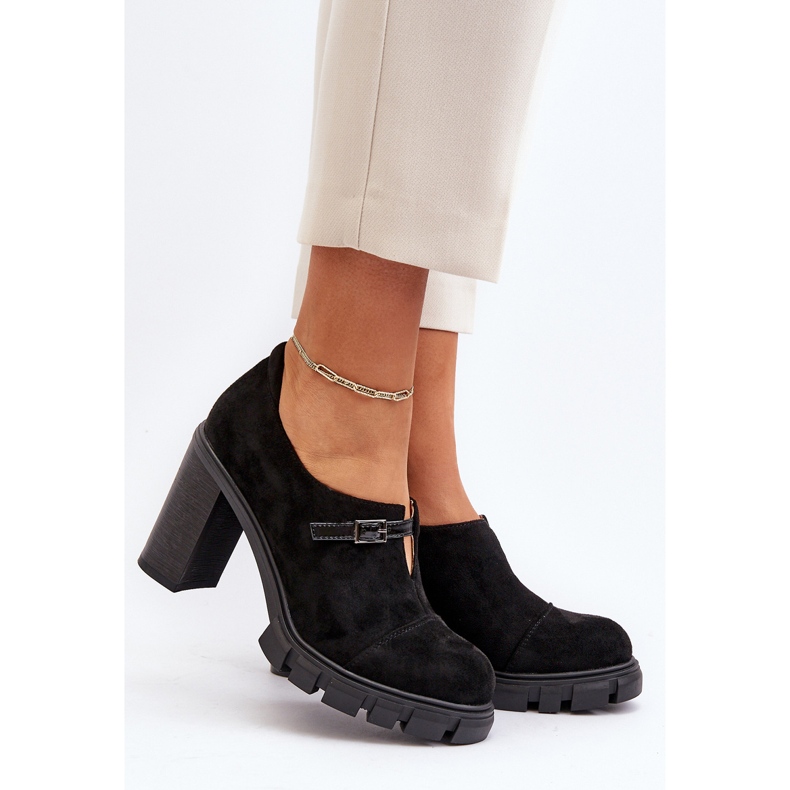 Női magassarkú cipő fekete Tauina 2