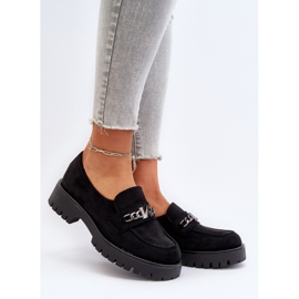Vinceza Női velúr mokaszin díszítéssel, fekete, Loraleima 2