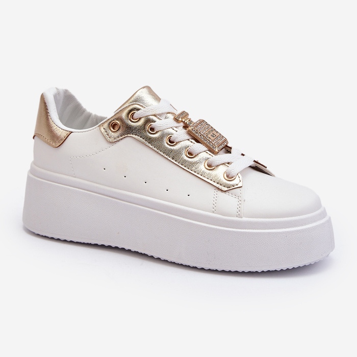 Fehér női tornacipő Celedria díszítéssel 2