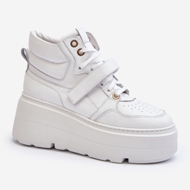 Zazoo 3450 női bőr tornacipő fehér 1