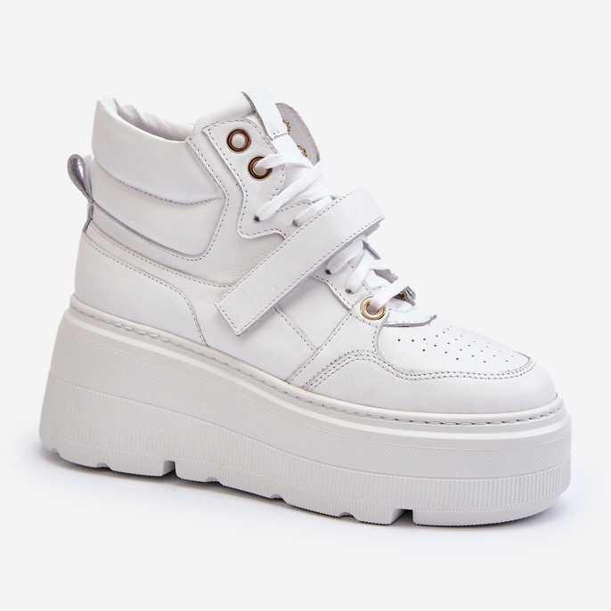 Zazoo 3450 női bőr tornacipő fehér 1