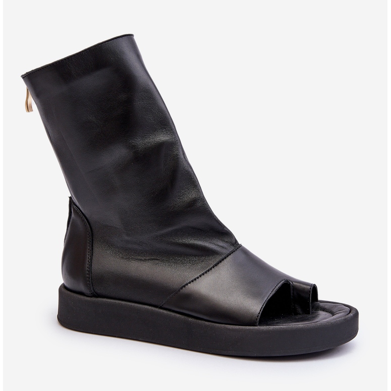 Zazoo 3441 női bőr szandál fekete felsőrésszel 1