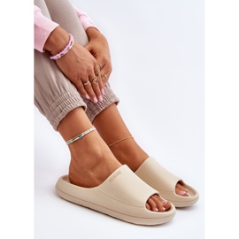 Világos női papucs Big Star NN274A040 bézs 2