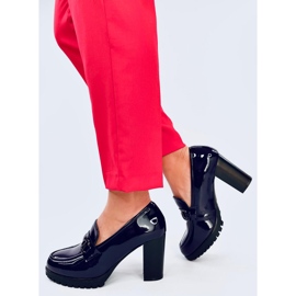 Hyett Dark Blue lakksarkú mokaszinok kék 2