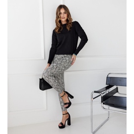 Fekete magas sarkú Sille szandál 1