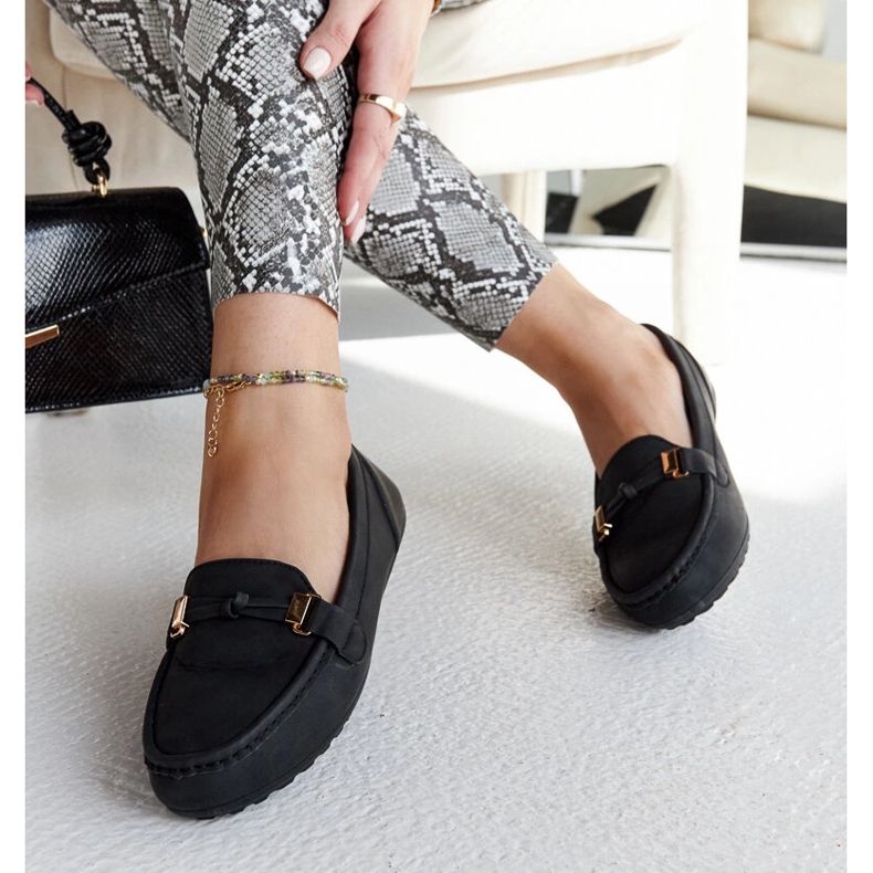 Fekete mokaszinok matt Scafati felülettel 1 Fekete mokaszinok matt Scafati felülettel 1