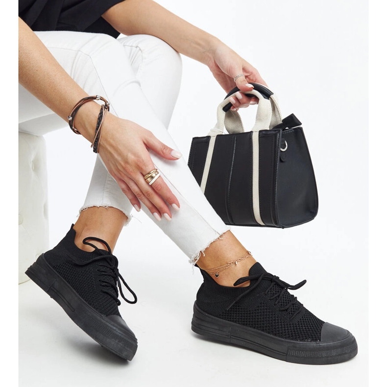 Fekete könnyűsúlyú Senaida sportcipő 1