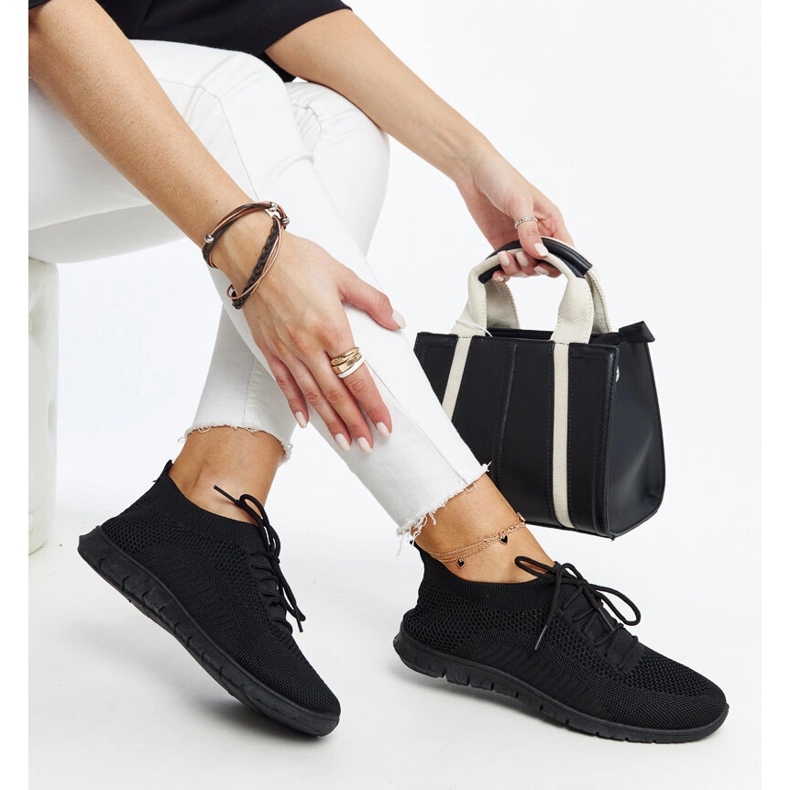 Zahira fekete szövet tornacipő 1