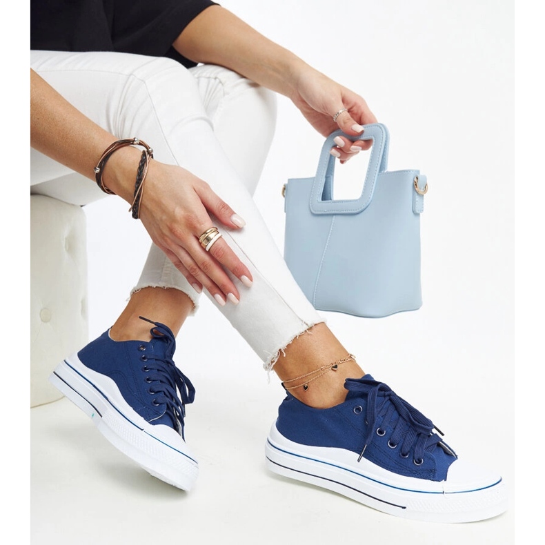 Sötétkék Anbarin platform tornacipő 1