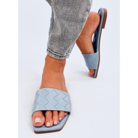 Papucs négyzet alakú talppal Sahar LT.BLUE kék 1