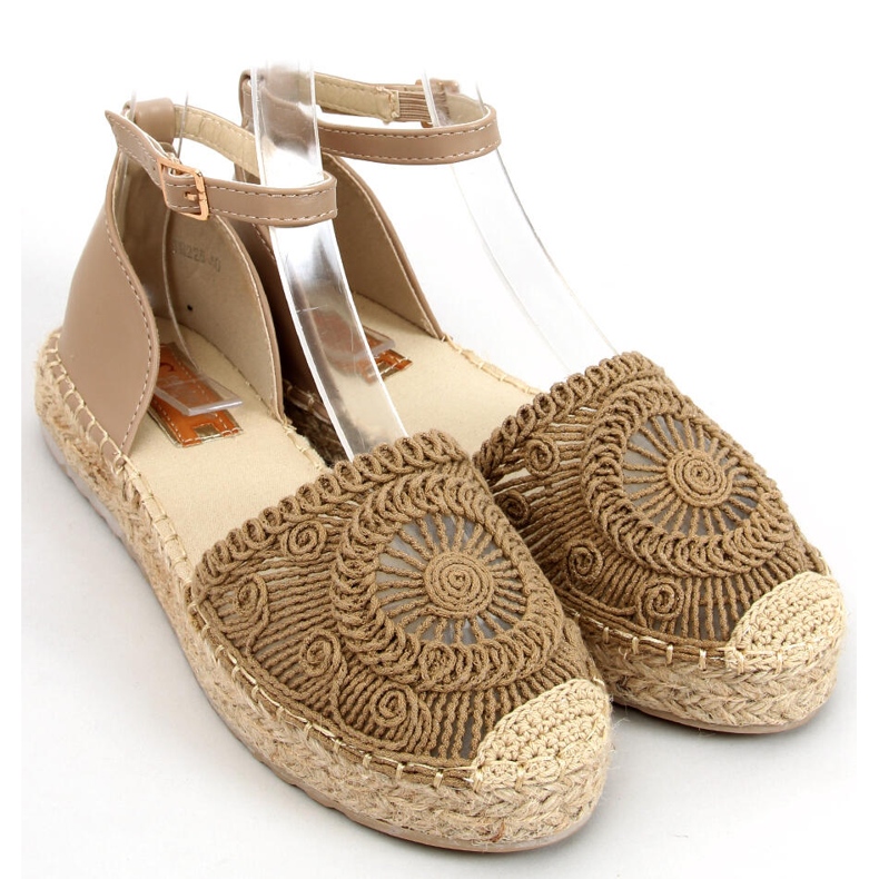 Jasmine Khaki áttört espadrillák bézs 1