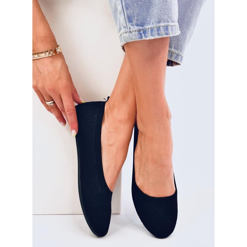 Newey Black kötött balettlapos fekete 1