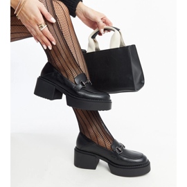 Vinceza fekete öko-bőr magassarkú cipő 1