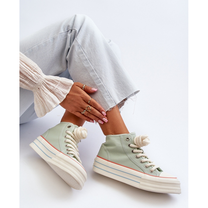 Női platform tornacipő Mint Aineri zöld 1