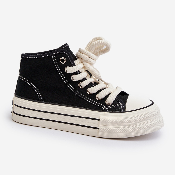 Női Platform tornacipő Fekete Aineri 2