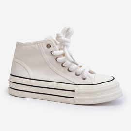 Női Platform tornacipő Fehér Aineri 2