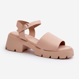 Női vaskos sarkú szandál Nude Dottiassa bézs 2