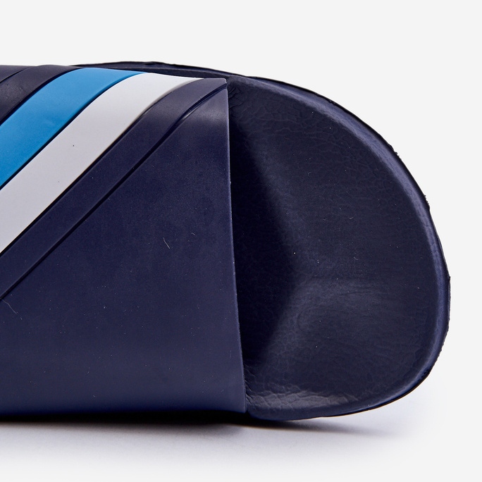 Klasszikus világos férfi papucs, sötétkék, Bemostom 1