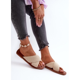 Női lapos papucs Big Star NN274078 Bézs 1