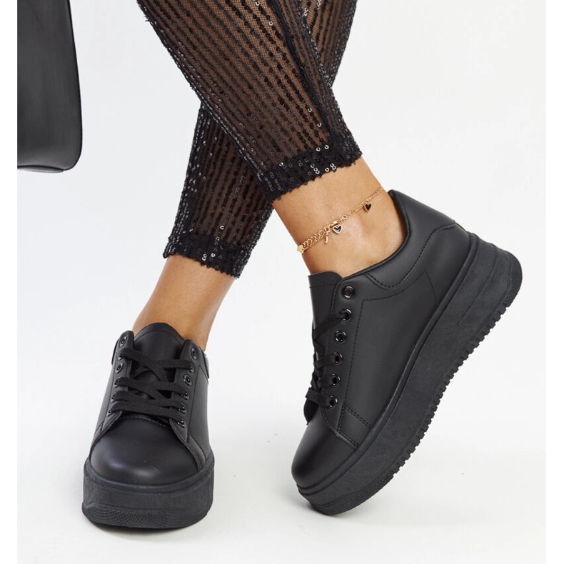 Fekete Ottavia platformos sportcipő 2