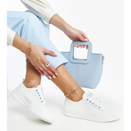 Yusra fehér öko-bőr tornacipő 1