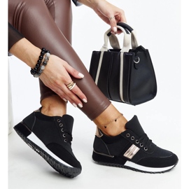 Fekete tornacipő Nihad gumi platformon 1