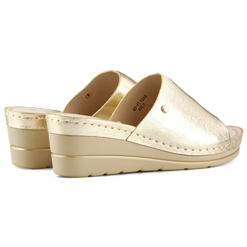 Arany színű kényelmes női ékszandál aranysárga 1