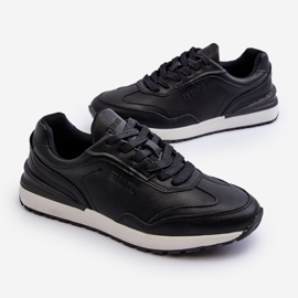 Férfi bőr tornacipő Big Star NN174287 fekete 1