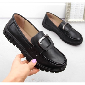 Bőr női cipő magas sarkú és platform, fekete Filippo DP6044 1