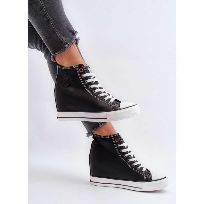 Női Wedge Sneakers Cross Jeans NN2R4005 Fekete 1