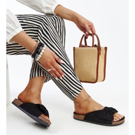 Fekete flip-flop Aamu parafa talppal 1