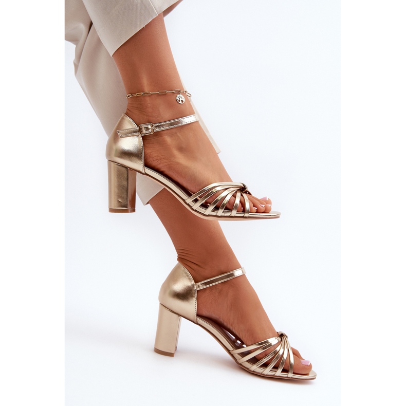 Evento Női arany Pyrrette magassarkú szandál aranysárga 1 Evento Női arany Pyrrette magassarkú szandál aranysárga 1